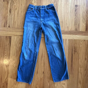 Vintage 70s 80s Women’s C’est Magnifique High Waisted Wide Leg Denim Jeans Paris